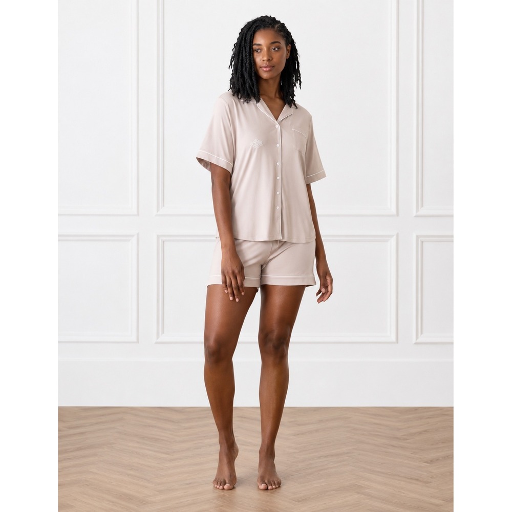 Cozy Earth Women Bamboo Pajama Short Set Blush Pink XXXL 3XL New
